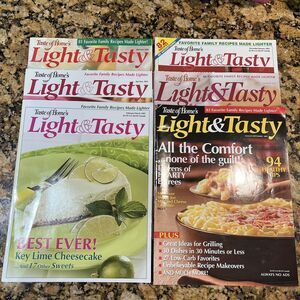 Taste of Homes Light And Tasty Cooking Recipe Magazines 2005 Back Issue Set Of 6
